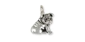 Bulldog Charm Jewelry Sterling Silver Handmade Dog Charm BD31-C