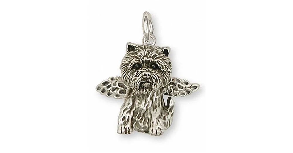 Cairn Terrier Angel Charm Jewelry Sterling Silver Handmade Dog Charm CNWT15-AC