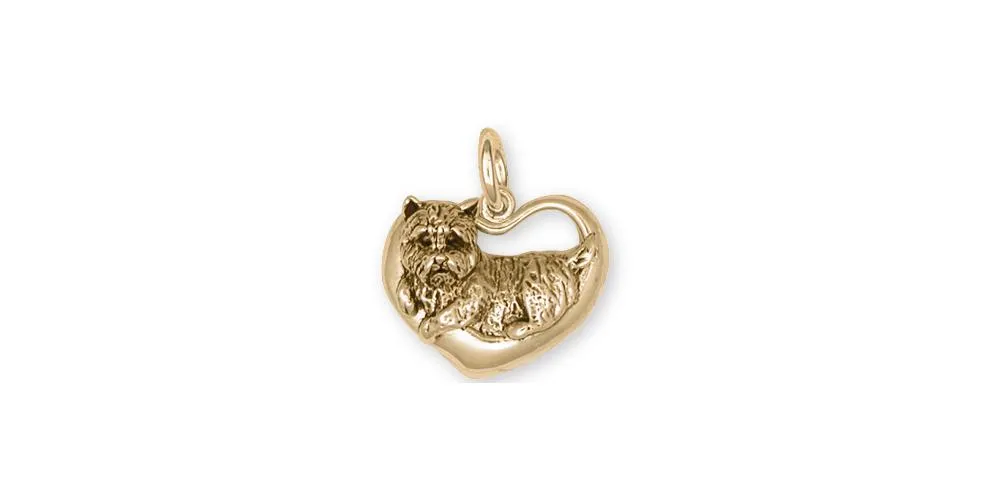 Cairn Terrier Charm Jewelry 14k Gold Handmade Dog Charm CNCR5-CG