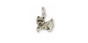 Cairn Terrier Charm Jewelry Sterling Silver Handmade Dog Charm CNWT10-C