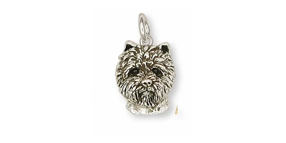 Cairn Terrier Charm Jewelry Sterling Silver Handmade Dog Charm CNWT2-C