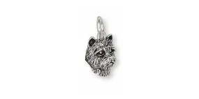 Cairn Terrier Charm Jewelry Sterling Silver Handmade Dog Charm CR6-C