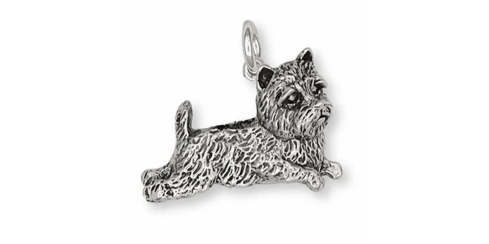 Cairn Terrier Charm Jewelry Sterling Silver Handmade Dog Charm CR7-C