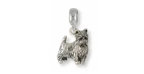 Cairn Terrier Charm Slide Jewelry Sterling Silver Handmade Dog Charm Slide CNWT34R-PNS