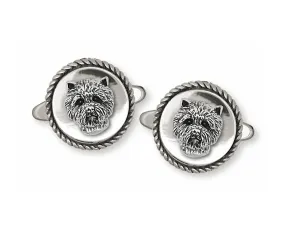 Cairn Terrier Cufflinks Jewelry Sterling Silver Handmade Dog Cufflinks CNWT14-CL