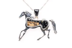 Calvin Begay Running Horse Pendant