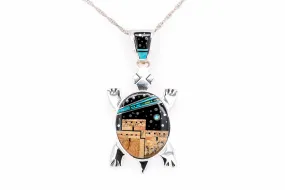 Calvin Begay Turtle Pueblo Pendant