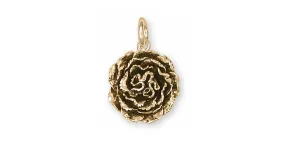 Carnation Charm Jewelry 14k Gold Handmade Flower Charm CN2-CG