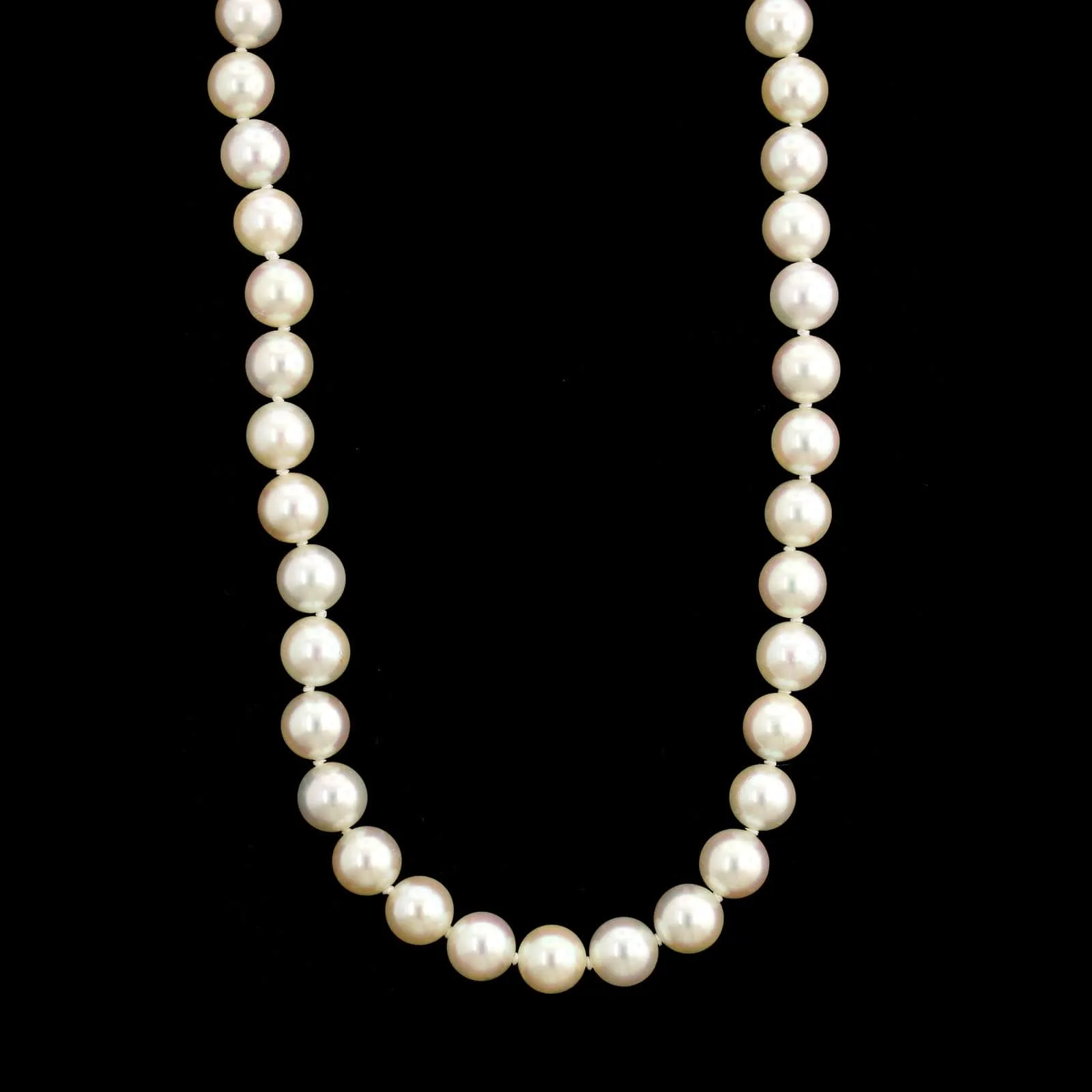 Cartier 18K Tricolor Gold Estate Akoya Cultured Pearl Necklace