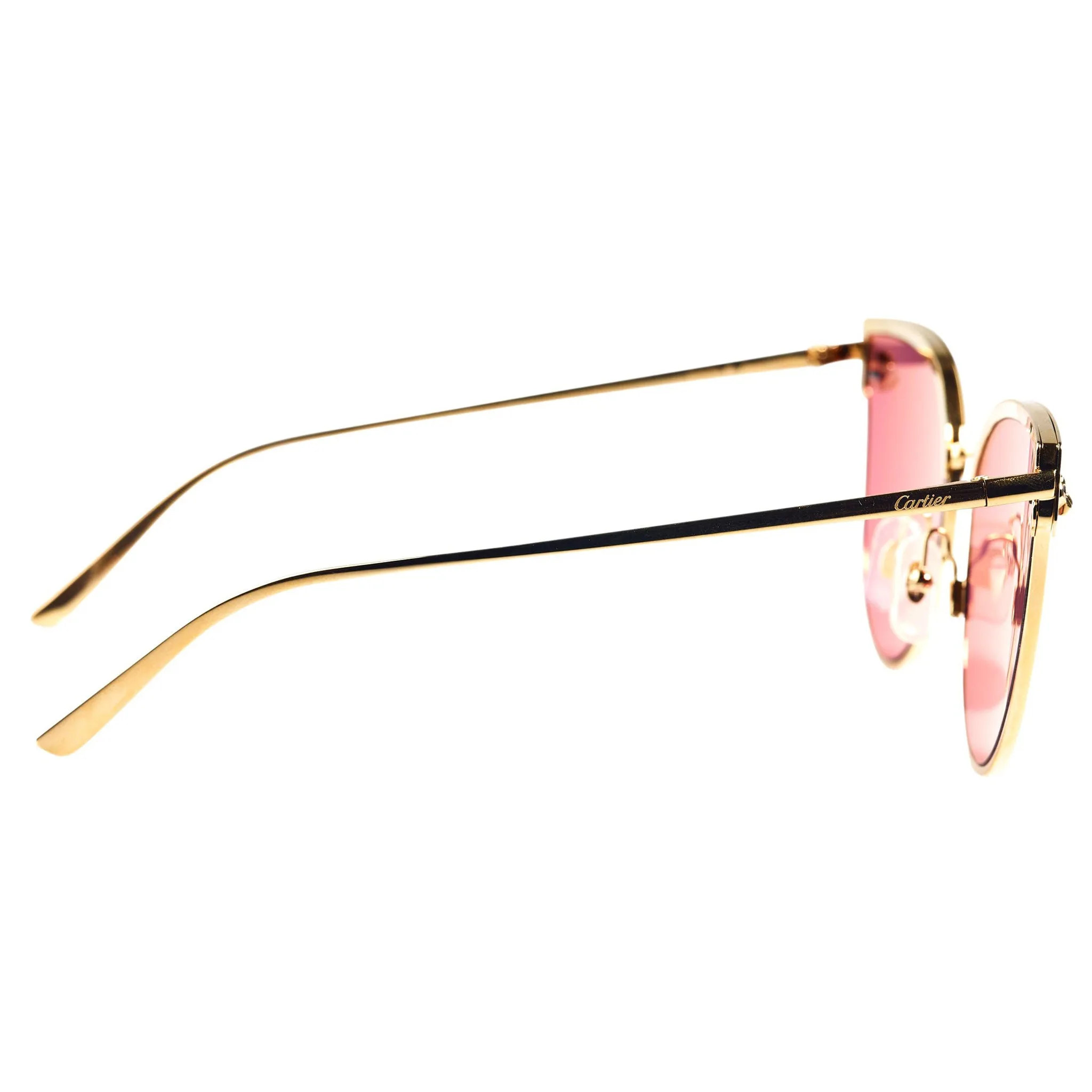 Cartier Eyewear CT0198S-004 Panthre De Cartier Pink Gold Sunglasses