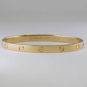 'Cartier' Love Bracelet in Yellow Gold | Cartier Sz 20