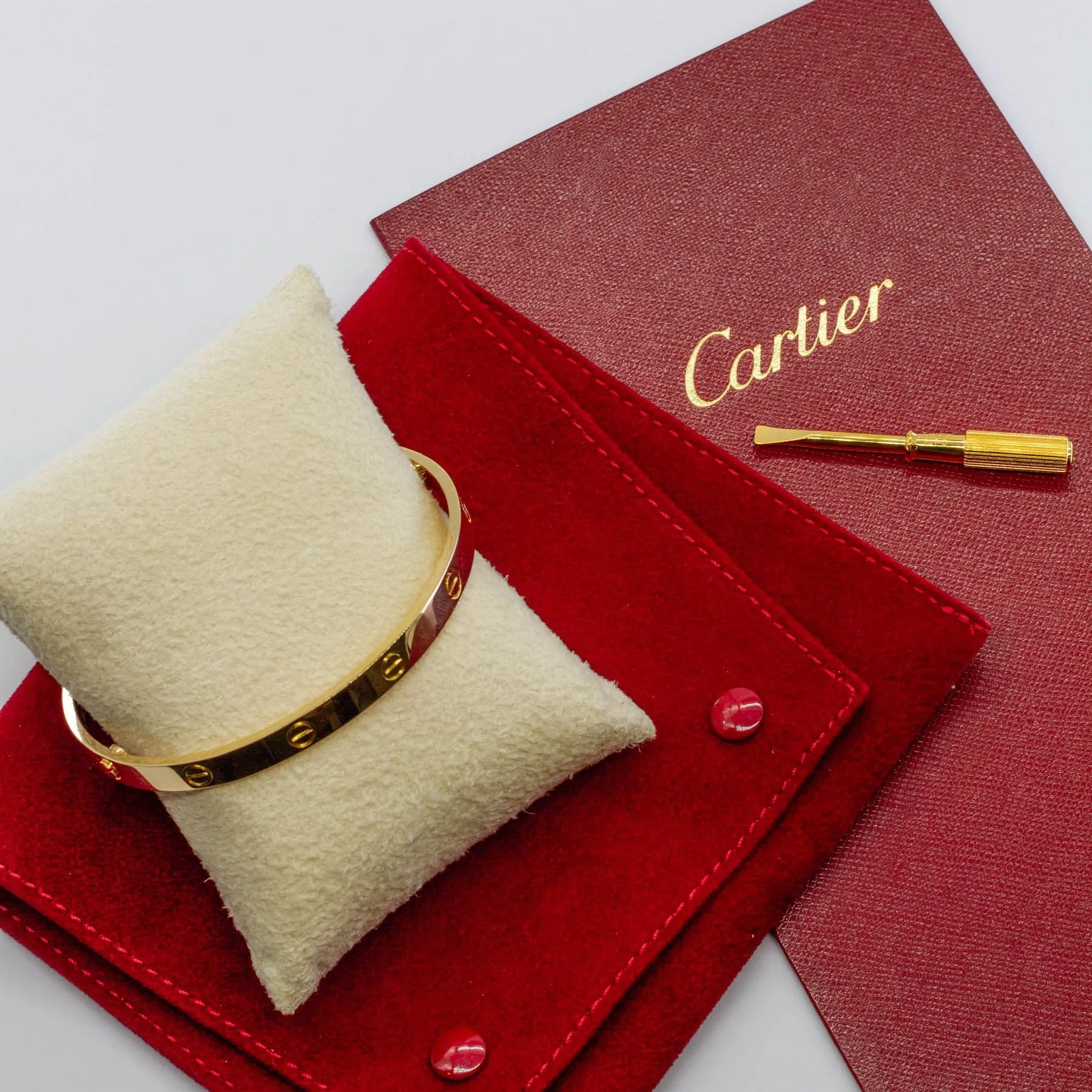 'Cartier' Love Bracelet in Yellow Gold | Cartier Sz 20