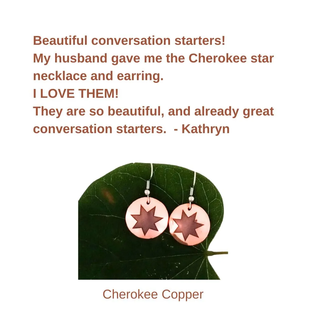 Cherokee Star Copper Earrings