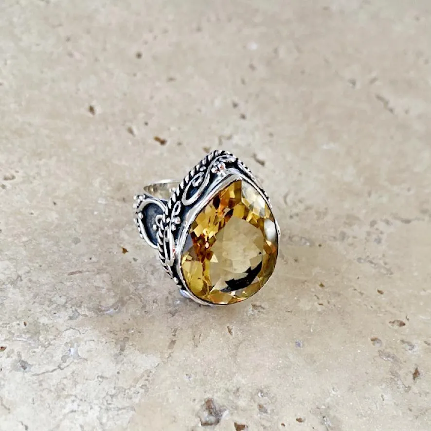 Citrine Ring - Rani