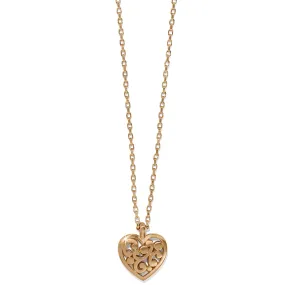 Contempo Heart Petite Necklace in Gold by Brighton