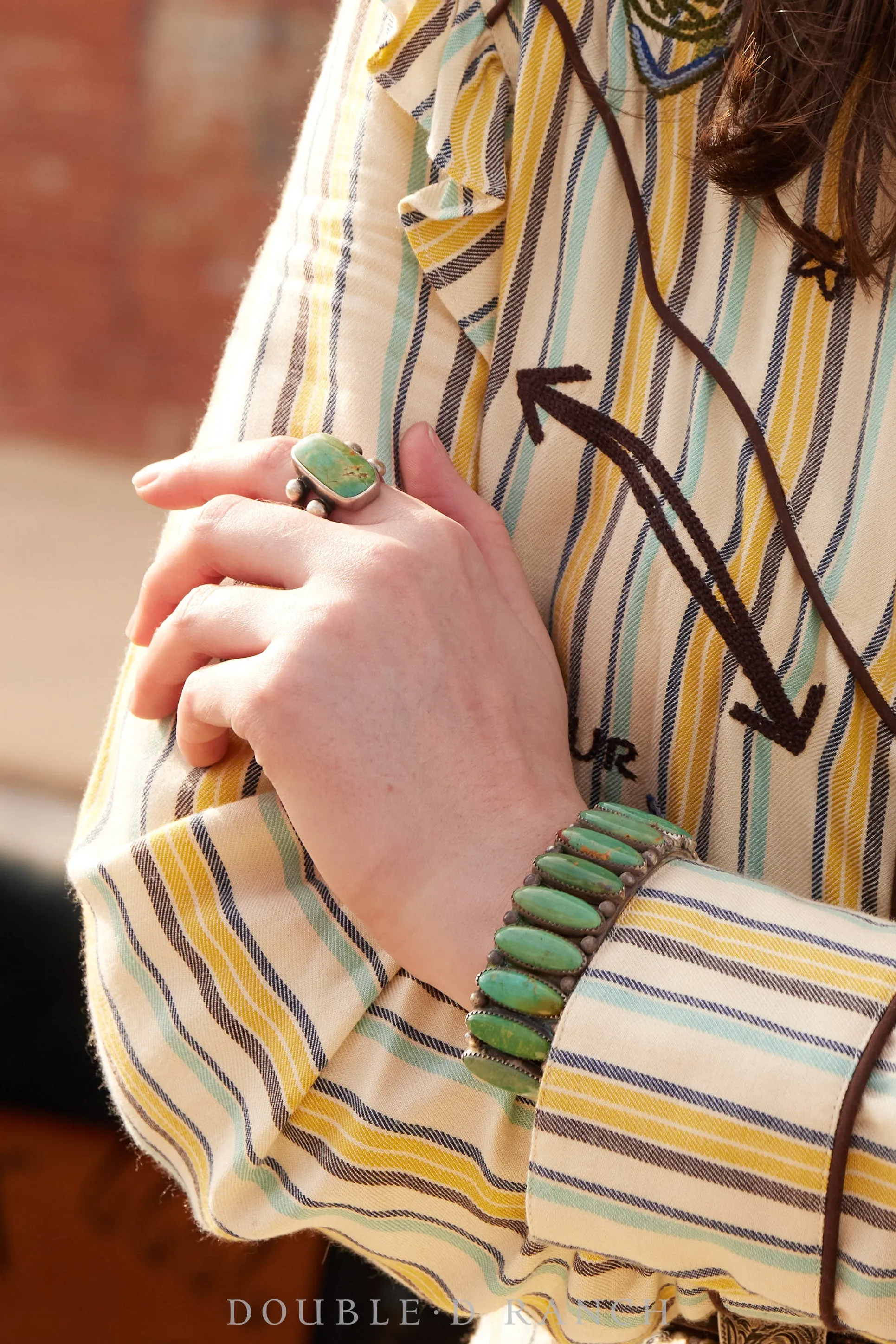 Cuff, Turquoise, Row, 11 Stone, Hallmark, Contemporary, 3182