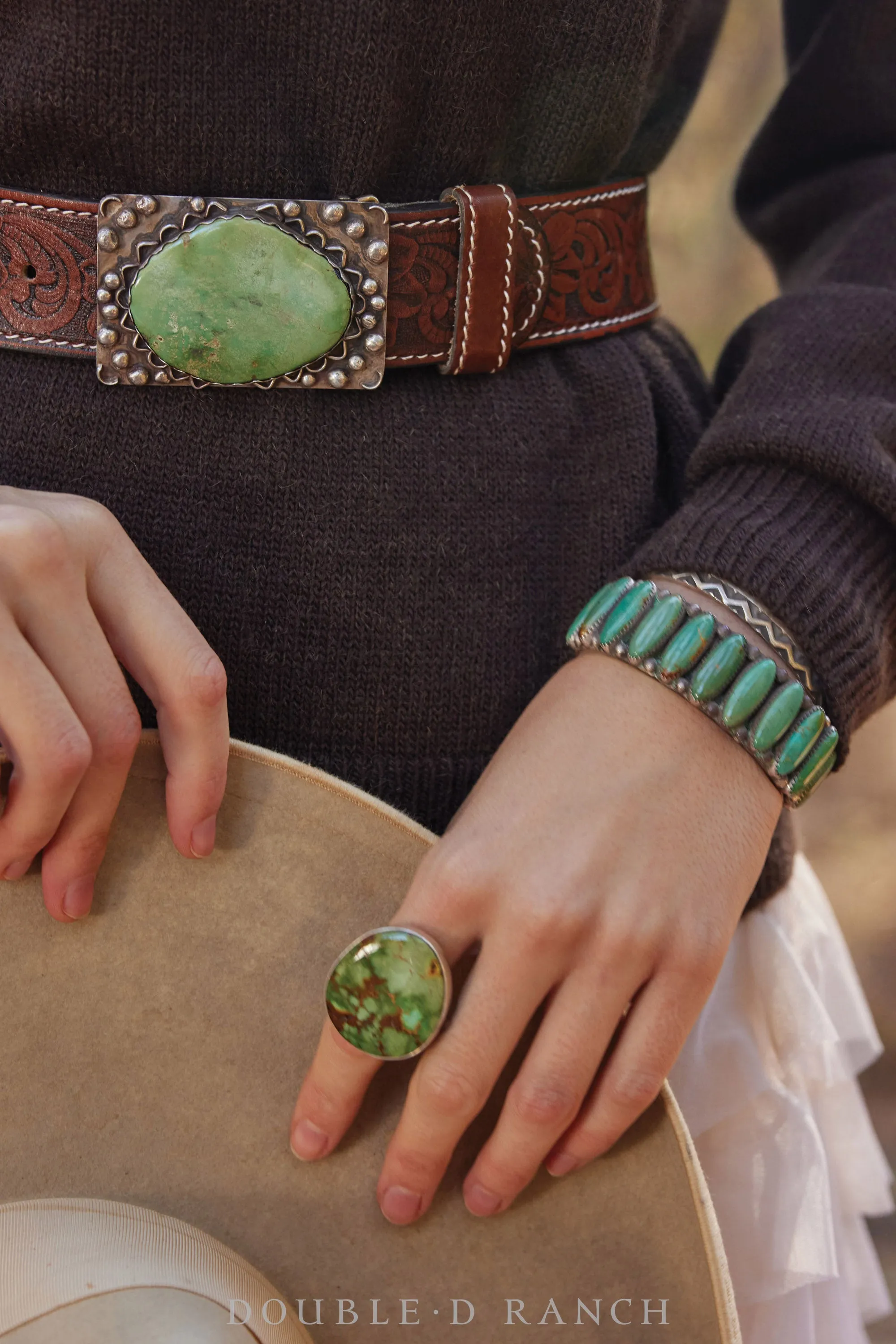 Cuff, Turquoise, Row, 11 Stone, Hallmark, Contemporary, 3182