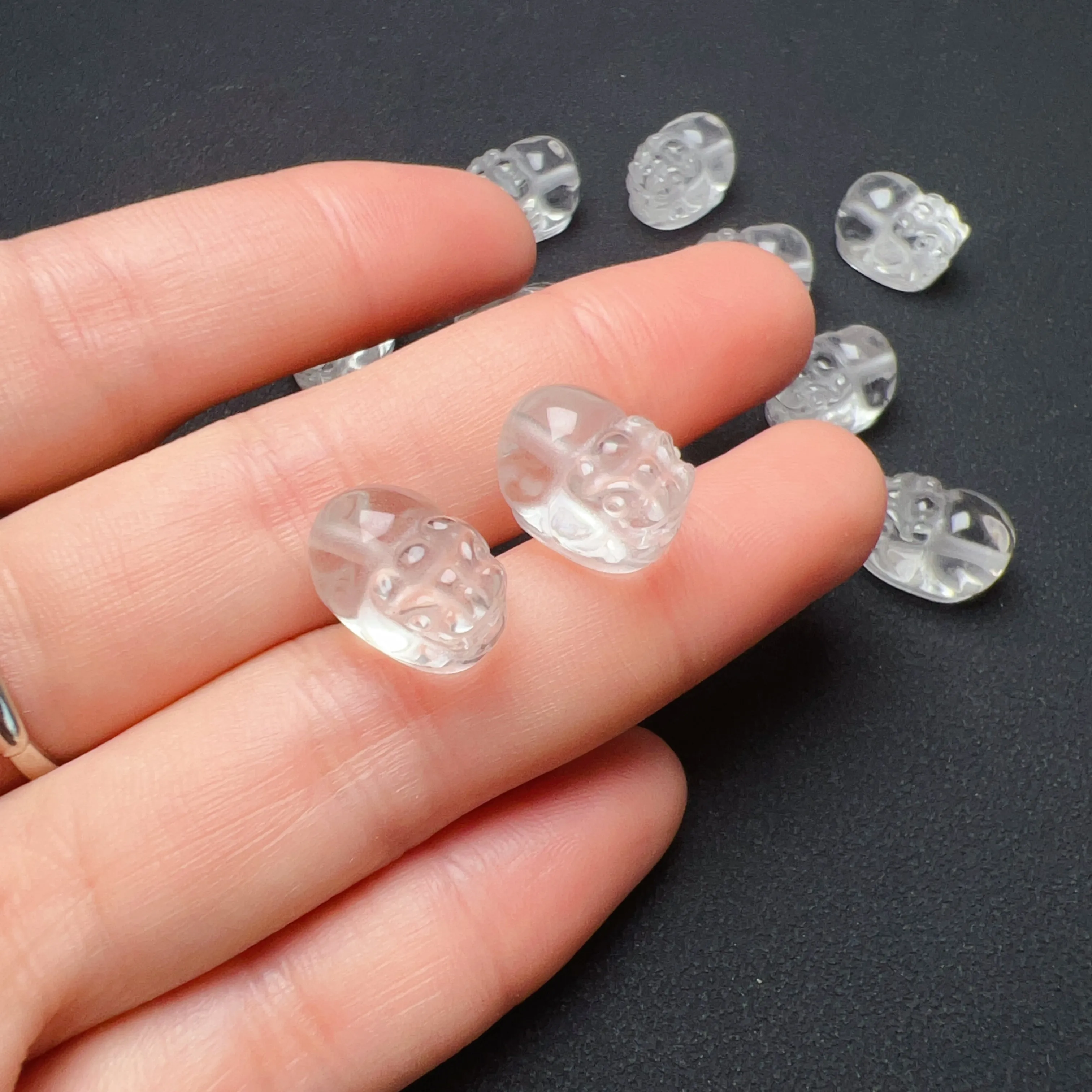 Cute Jewelry Accessory - Natural Clear Quartz Pixiu Bead Charms for DIY Jewelry Project