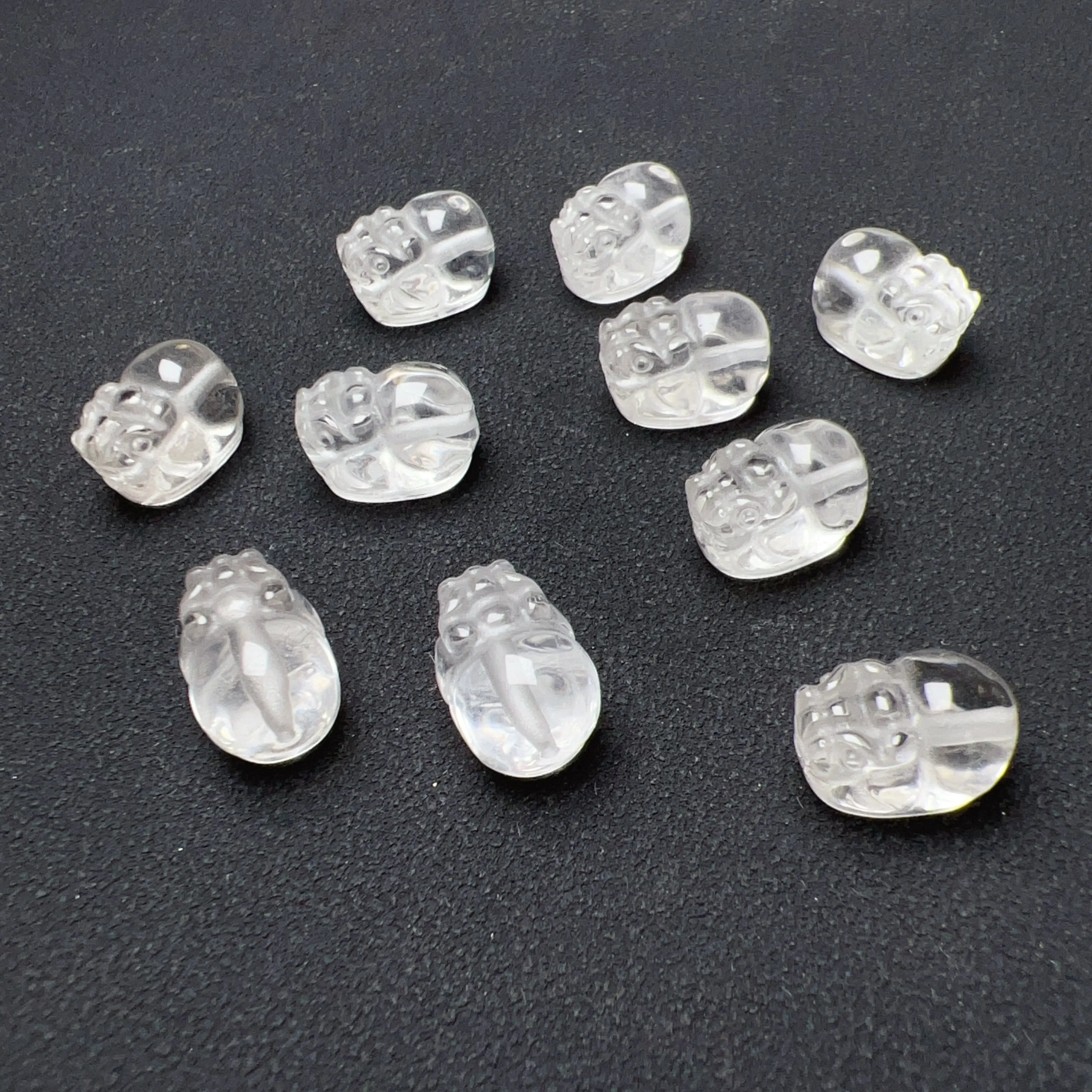 Cute Jewelry Accessory - Natural Clear Quartz Pixiu Bead Charms for DIY Jewelry Project