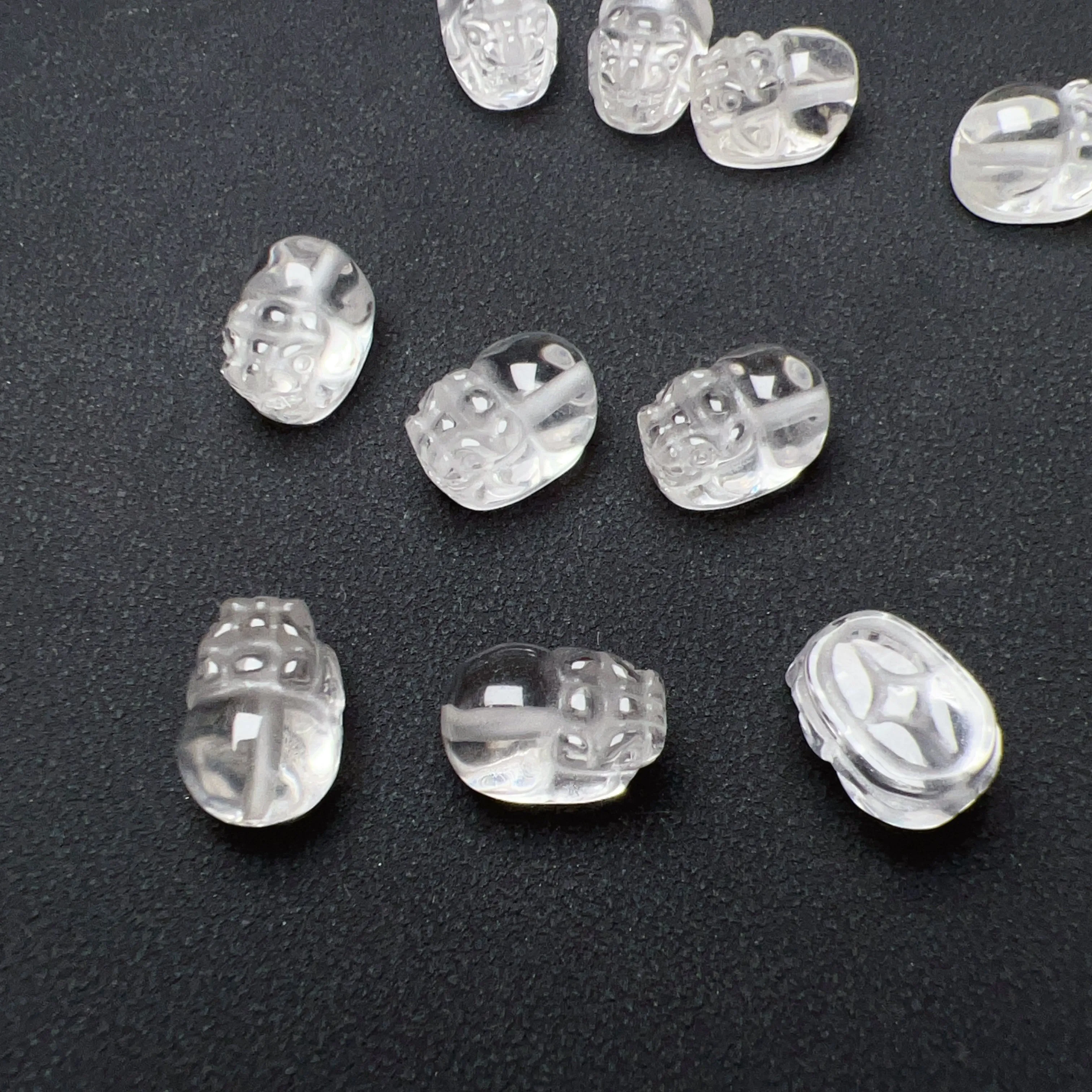 Cute Jewelry Accessory - Natural Clear Quartz Pixiu Bead Charms for DIY Jewelry Project