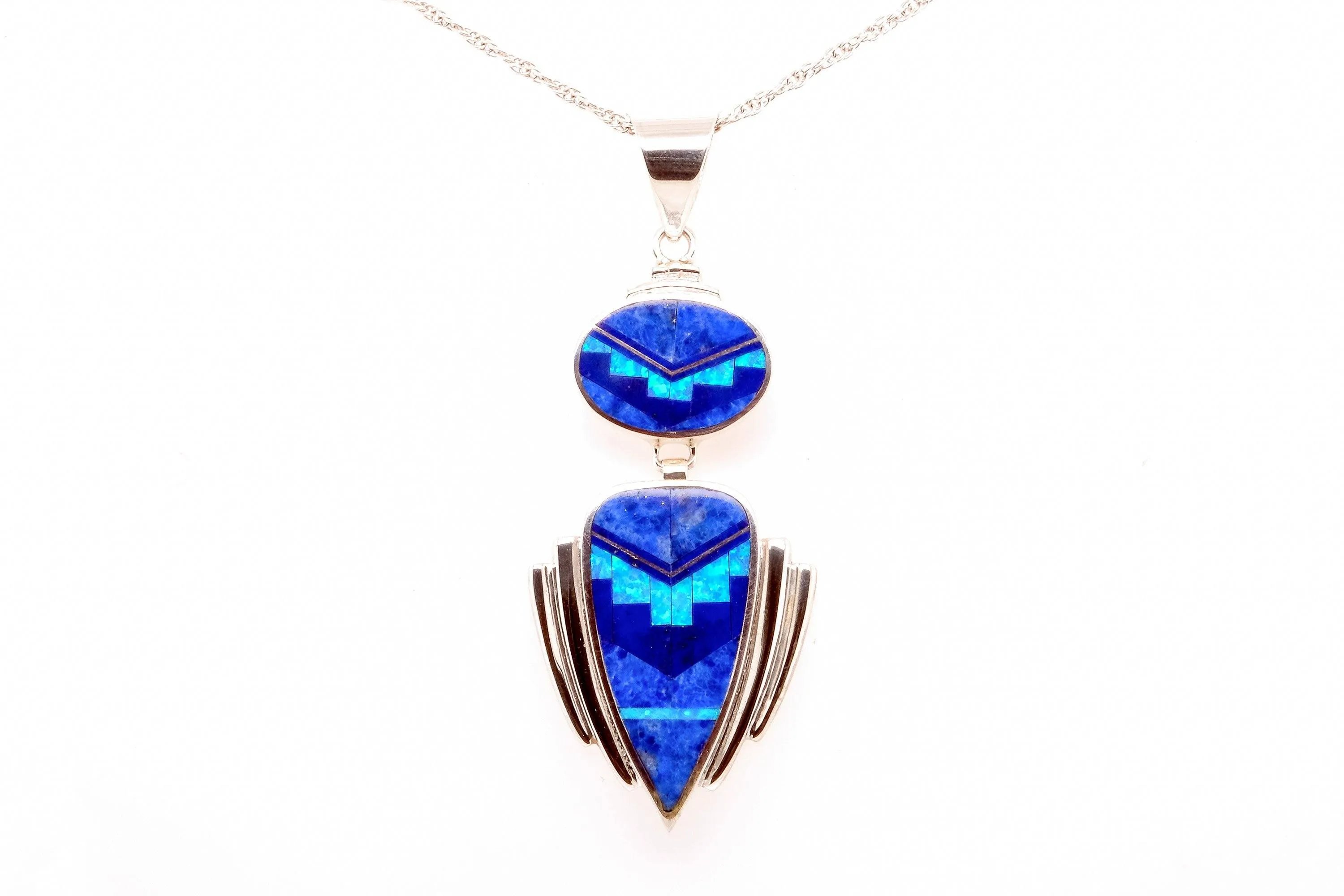 David Rosales Elegant Blue Sky Dangle Pendant