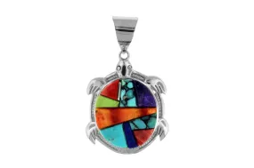 David Rosales Inlaid Turtle Pendant