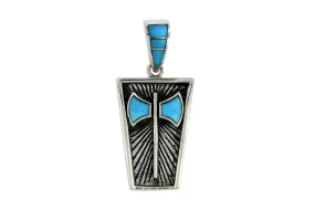 David Rosales Men's Turquoise Axe Pendant