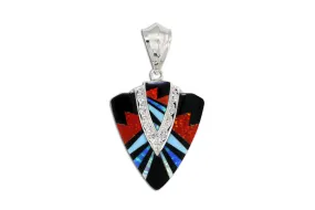 David Rosales Red Moon Arrowhead Pendant