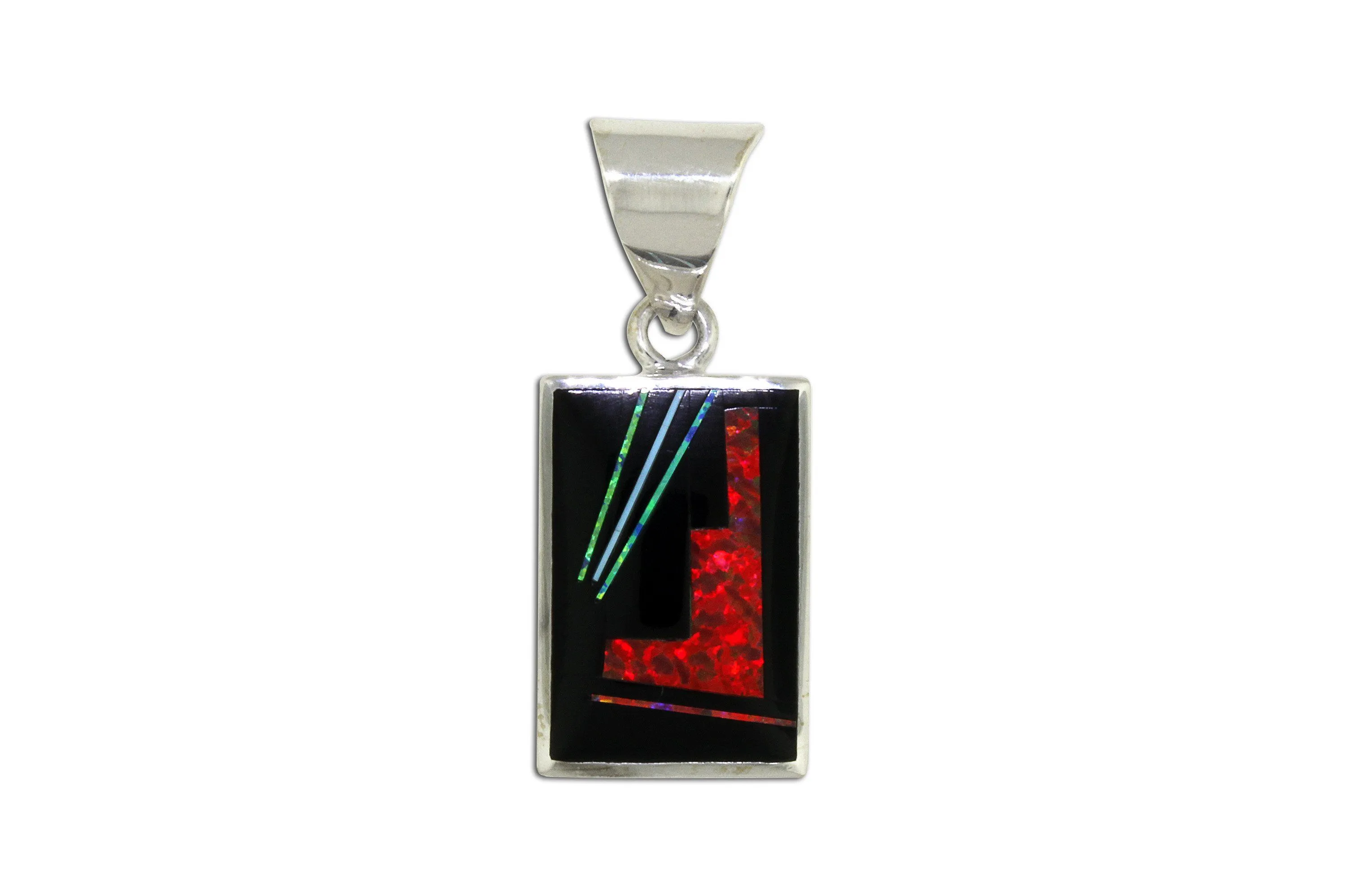 David Rosales Red Moon Square Pendant