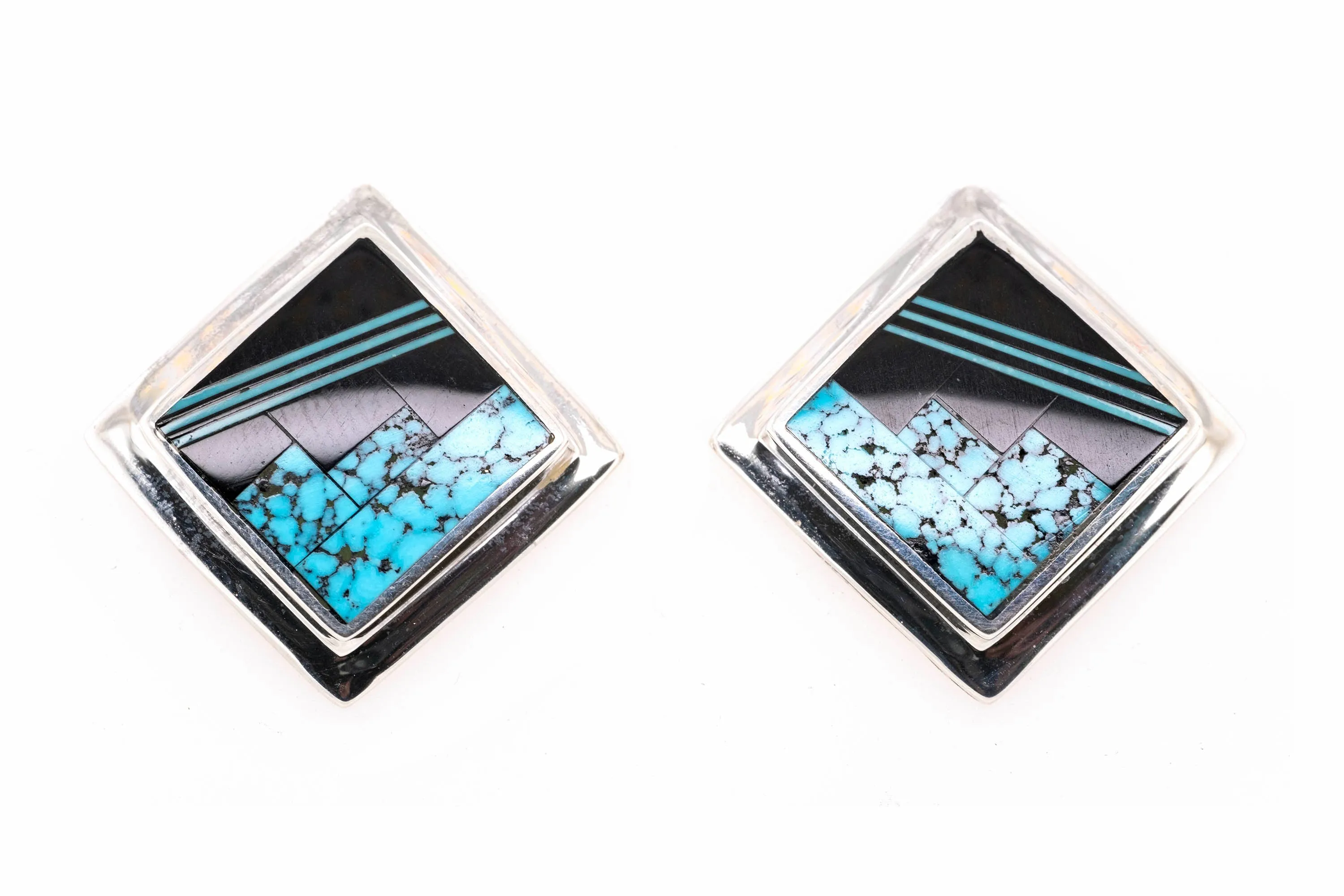 David Rosales Square Shadow Peak Earrings