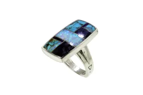 David Rosales Sugilite and Turquoise Ring