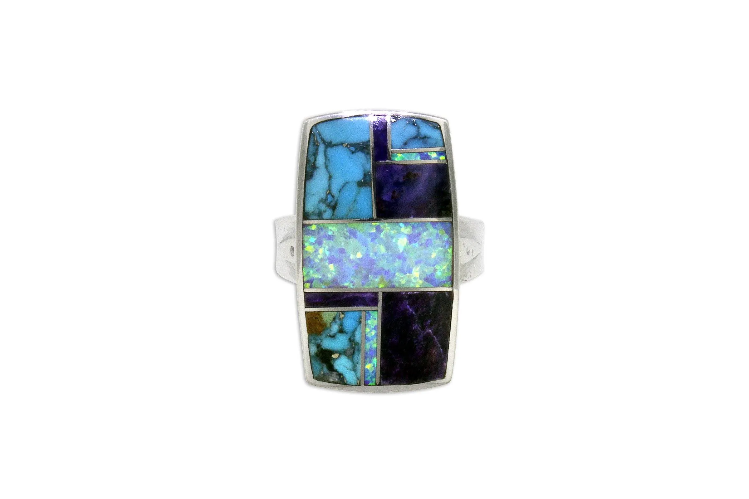 David Rosales Sugilite and Turquoise Ring