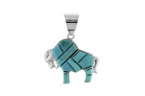 David Rosales Turquoise Buffalo Pendant