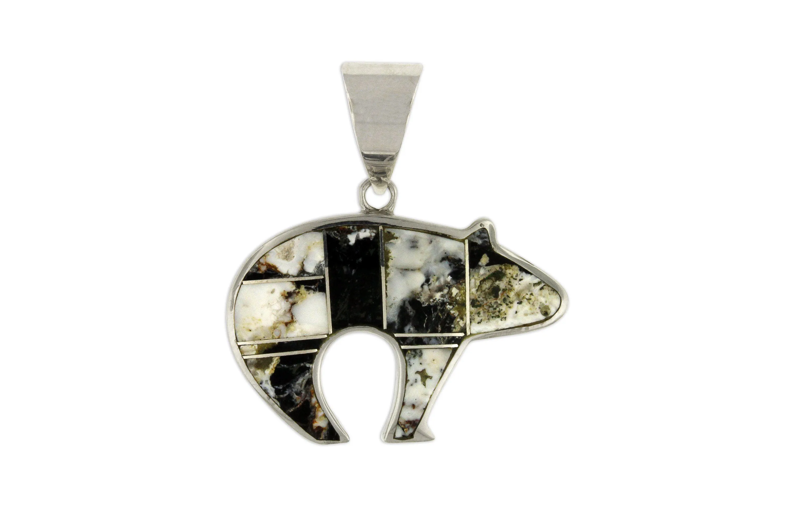 David Rosales White Buffalo Bear Pendant