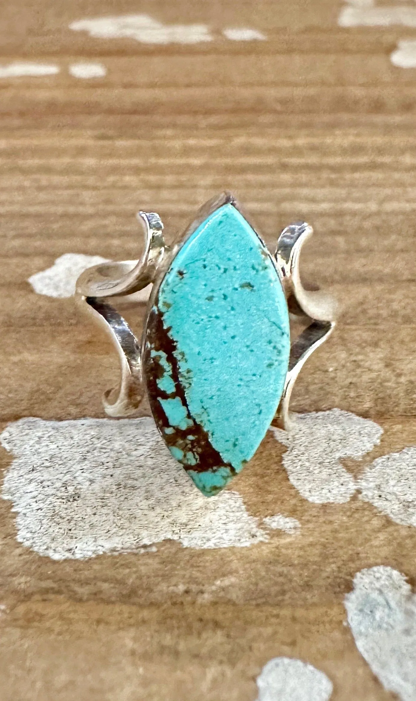 DRAGON EGGS Sterling Silver and Turquoise Navajo Larry Castillo Ring  Various Sizes 7, 8, 9.5