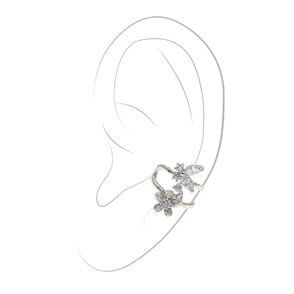 Earring Cuff - Butterfly -Silver