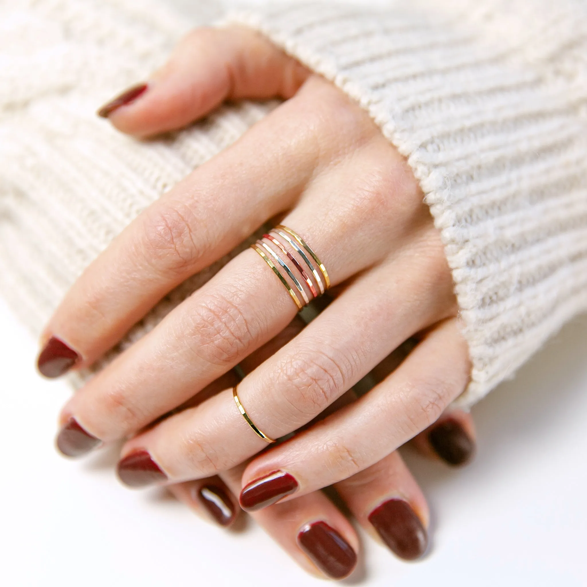 Faceted Stacking Ring