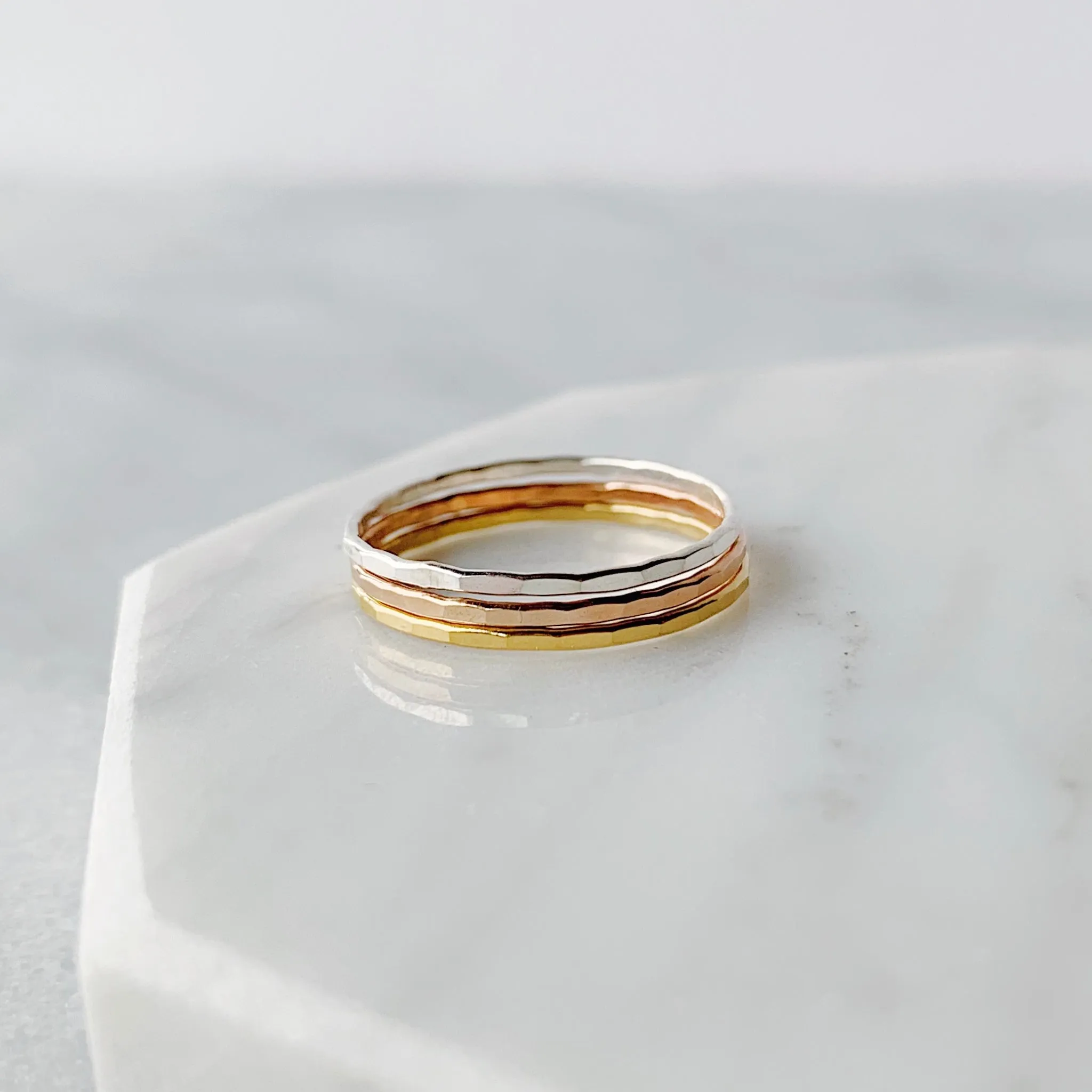 Faceted Stacking Ring