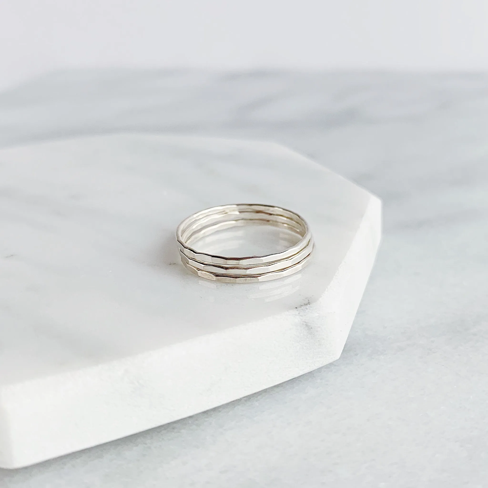 Faceted Stacking Ring