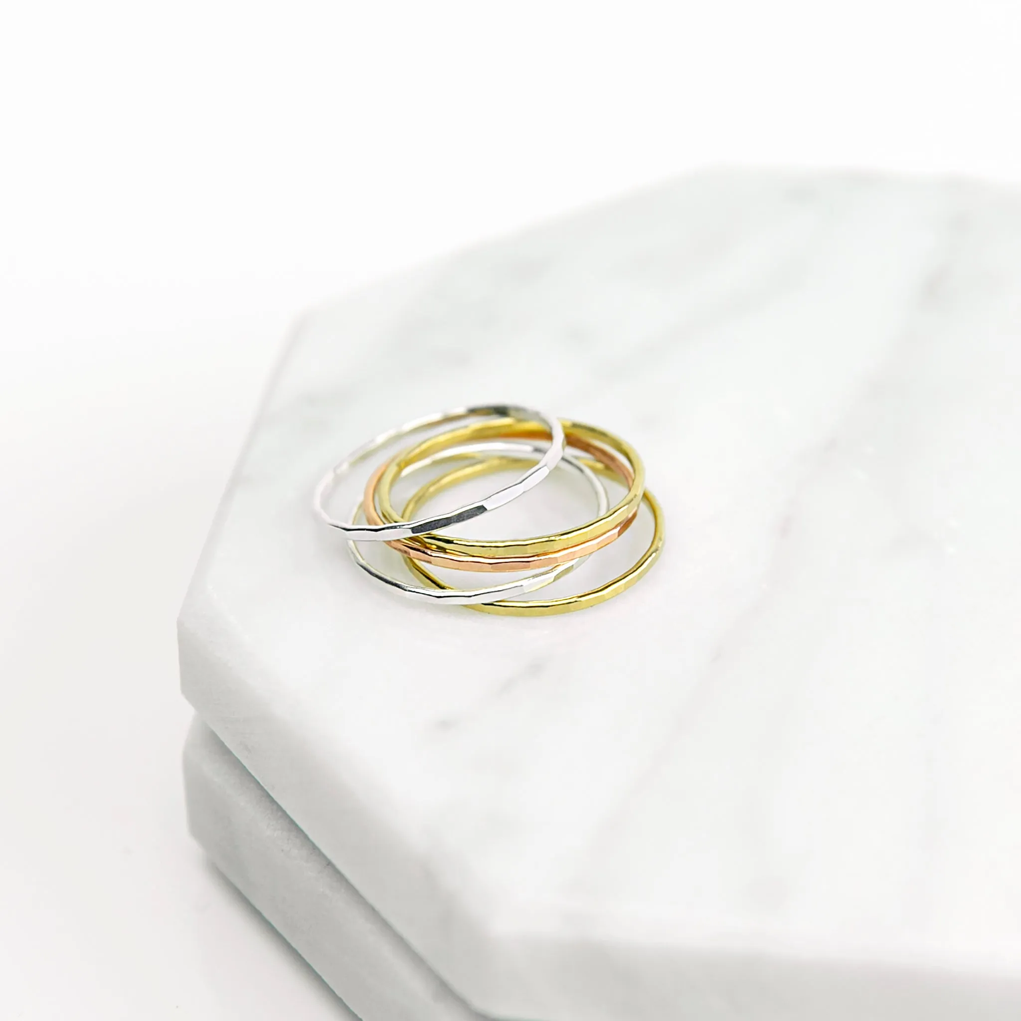 Faceted Stacking Ring