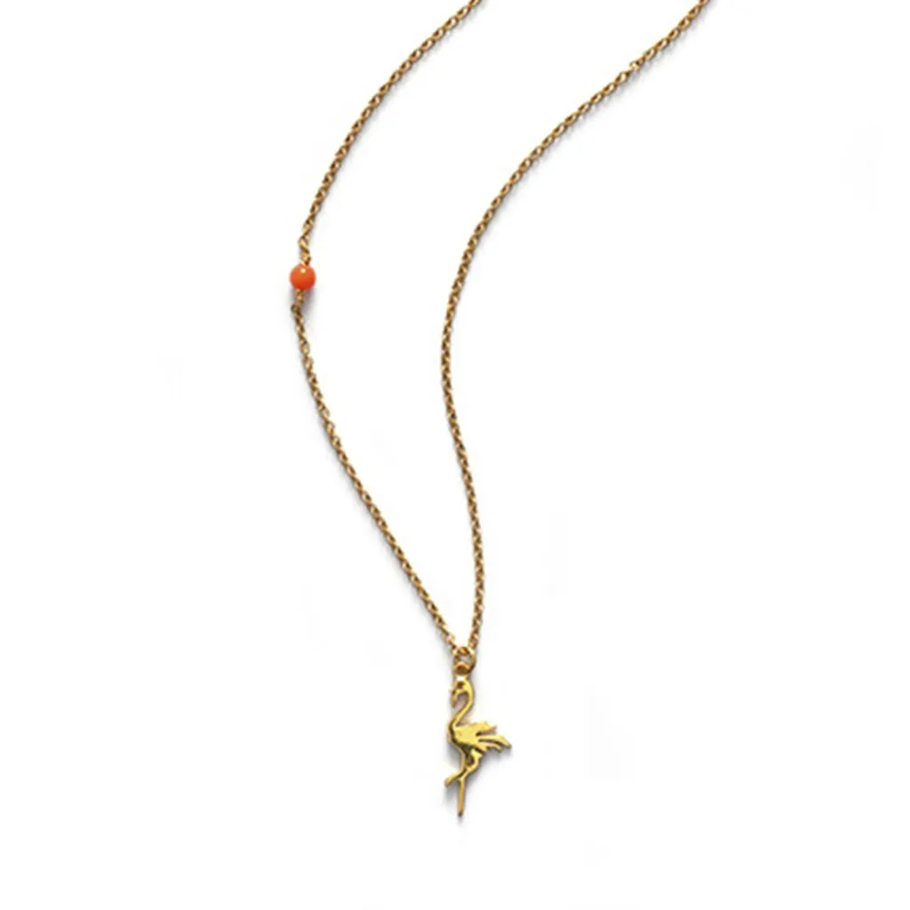 Flamingo Necklace, Gold