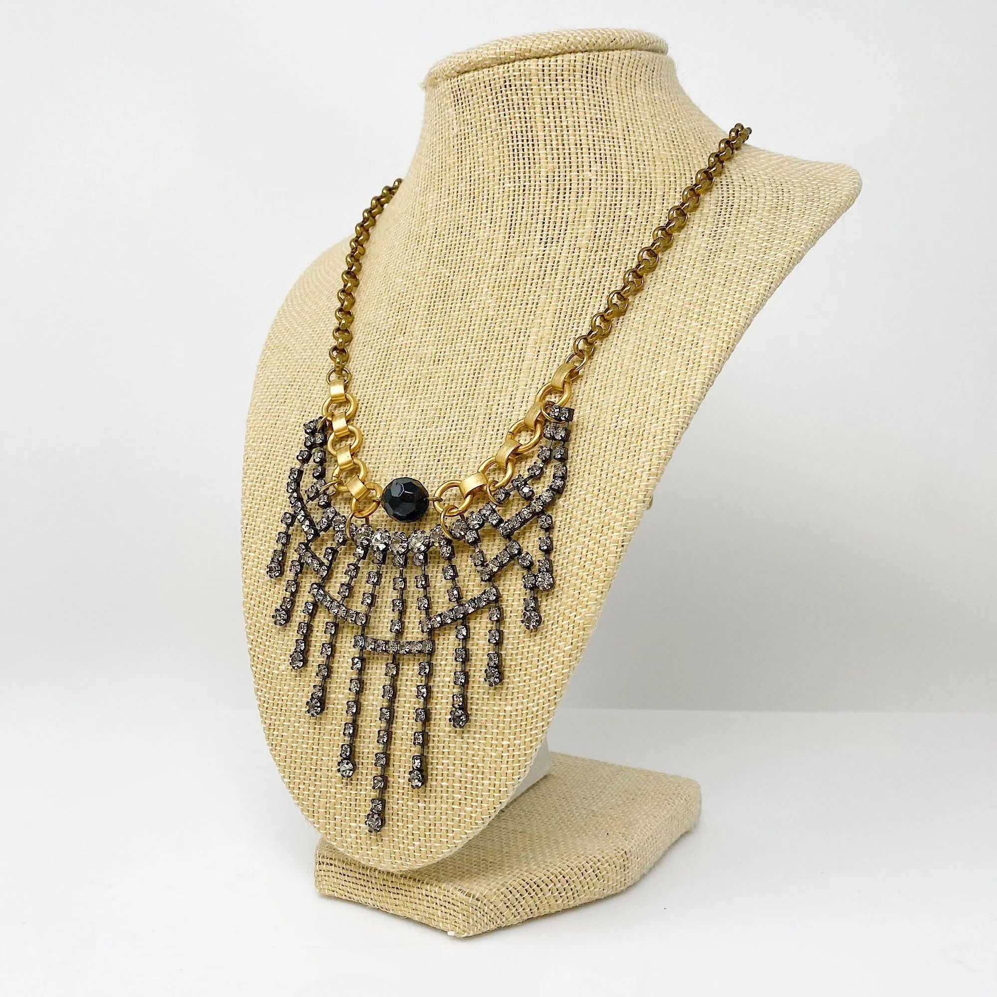 FRANCIS rhinestone bib necklace