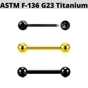 G23 PVD Titanium Ball Barbell