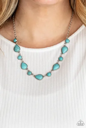 Heavenly Teardrops - Turquoise Blue Stone Necklace Paparazzi Accessories