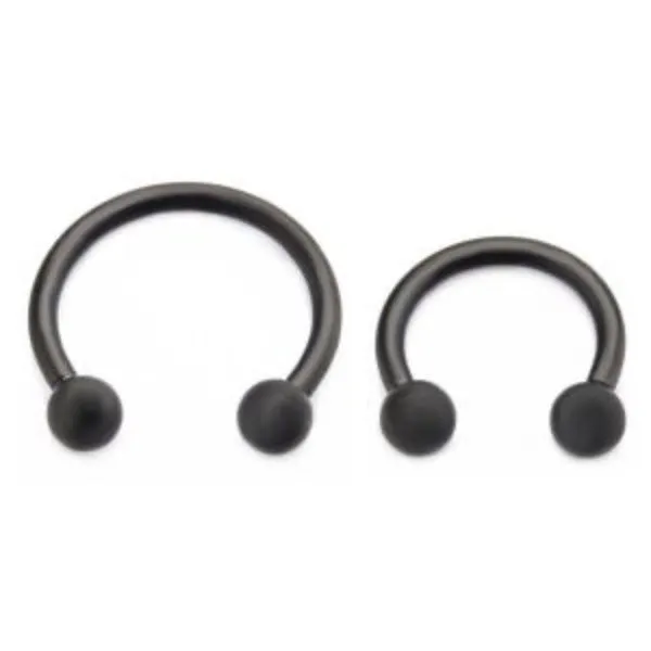 Horseshoe - 16g Black 1/4