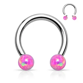 Horseshoe - 16g - Opal Pink