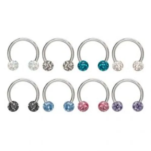 Horseshoe - Tiffany 18g - Clear