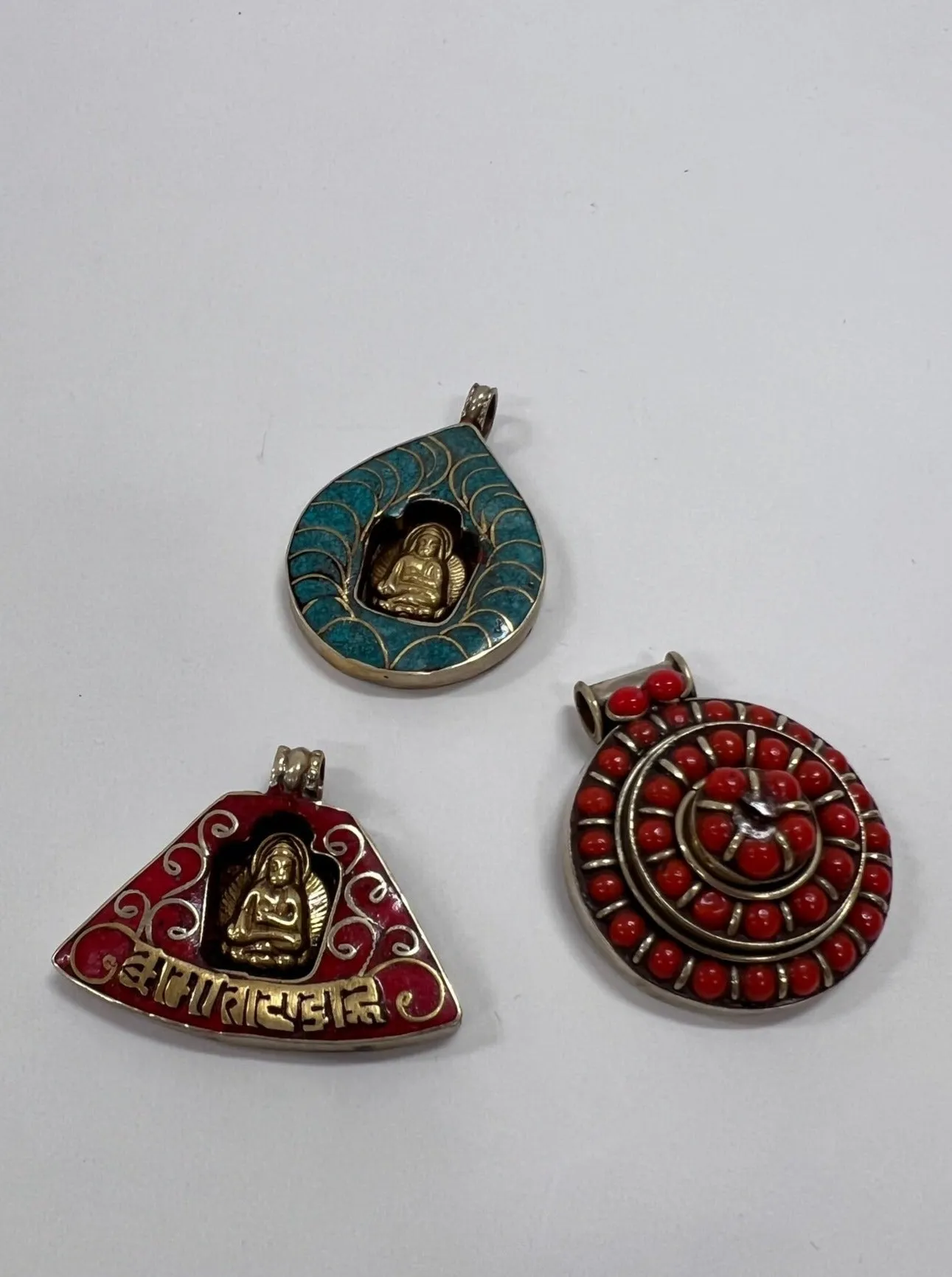 J108 Tibetan Inspired Mystery Pendant 3-Pack