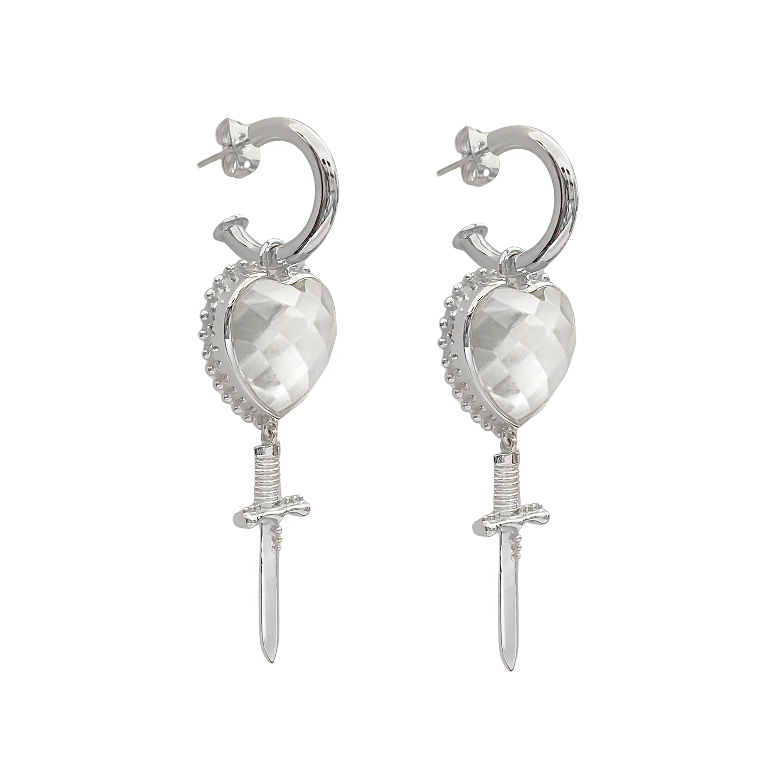 JULIET Silver Earrings | Crystal Quartz