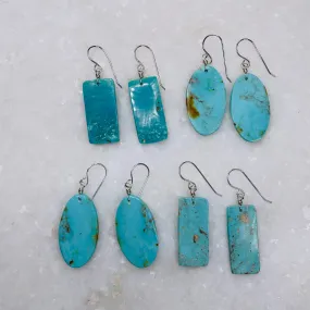 Kingman Slab Turquoise Earrings